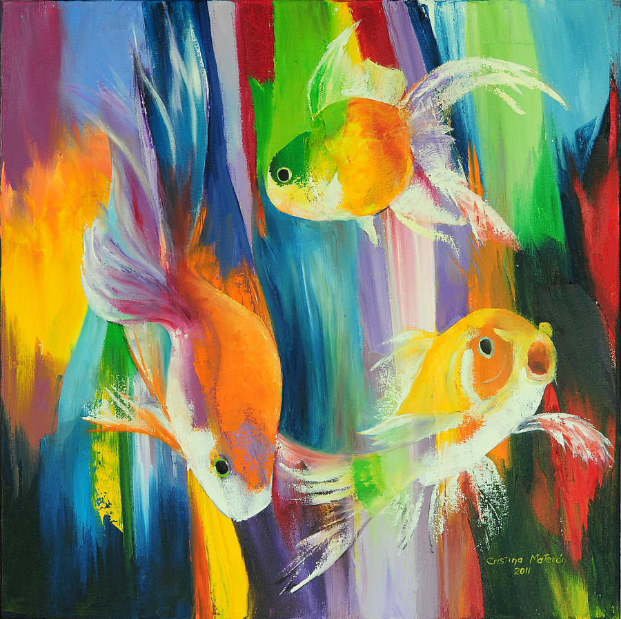 Goldfish Painting by Cristina Materon | Fine Art America