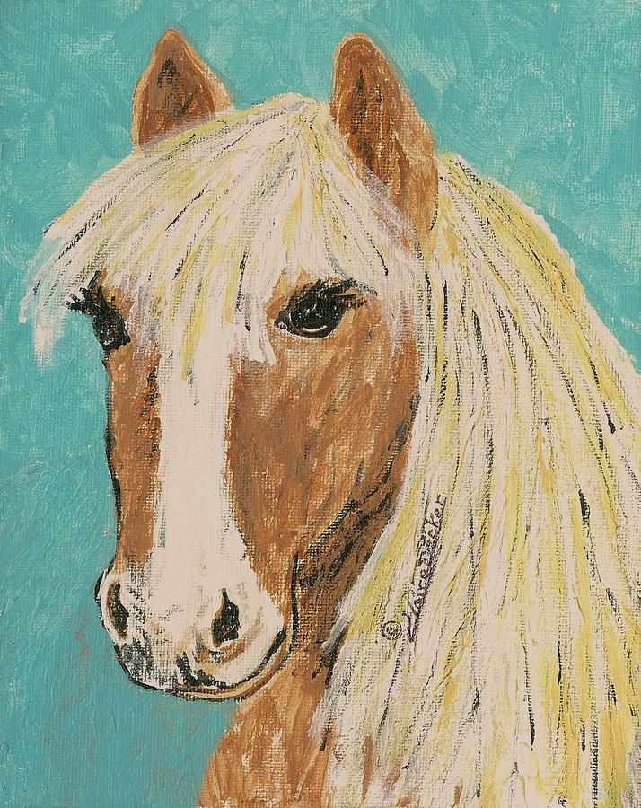 Horse Painting - Goldie by Claire Decker