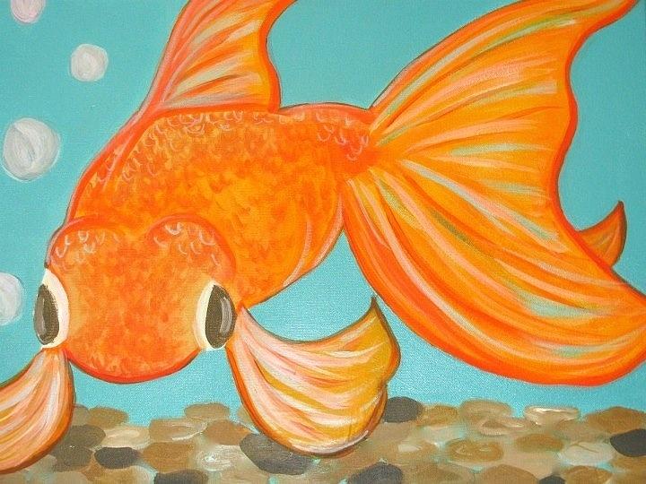 Goldie Fish Painting by Veronica Pryor - Fine Art America