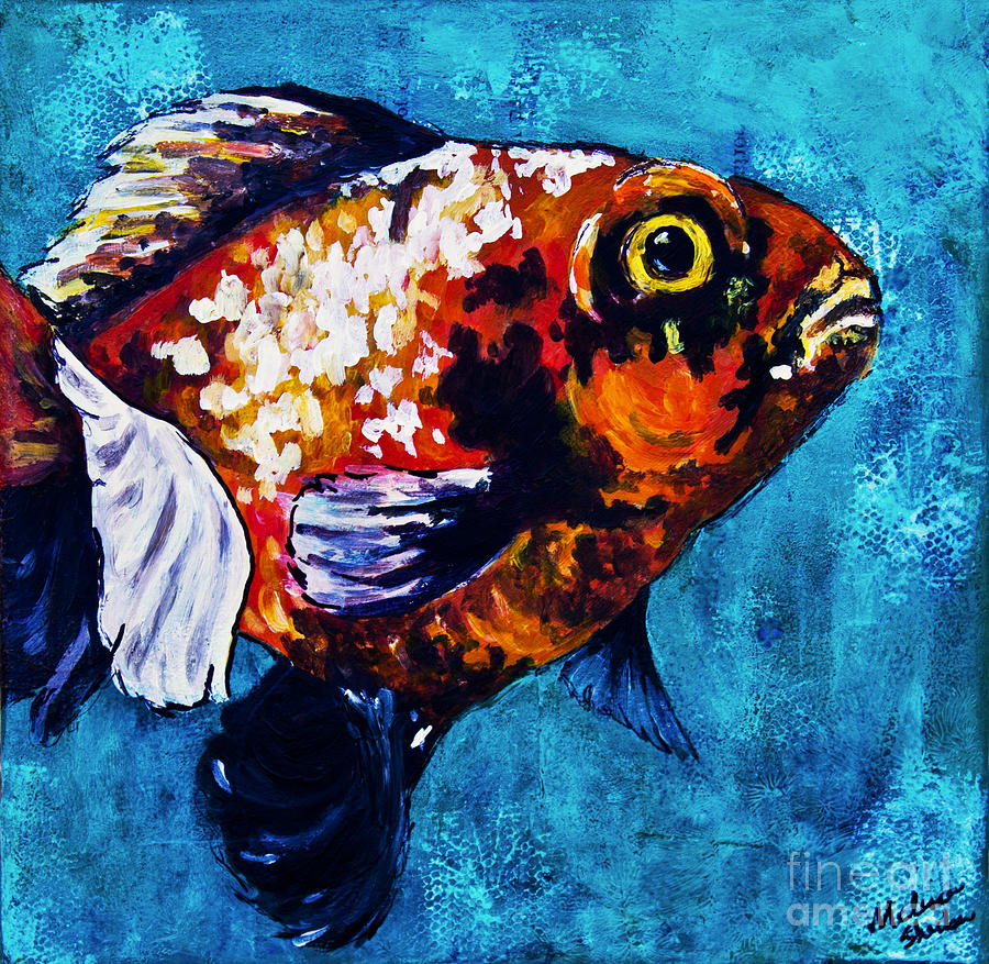 Fish Mixed Media - Goldie by Melissa Fae Sherbon
