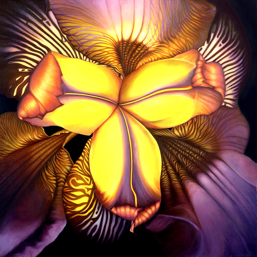 Iris Digital Art - Goldies Iris by Anni Adkins