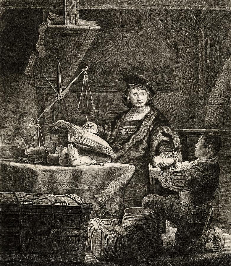 Goldweigher, 17th century Photograph by Science Photo Library
