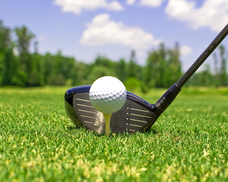 Golf Ball And Driver Pyrography by Brett Price