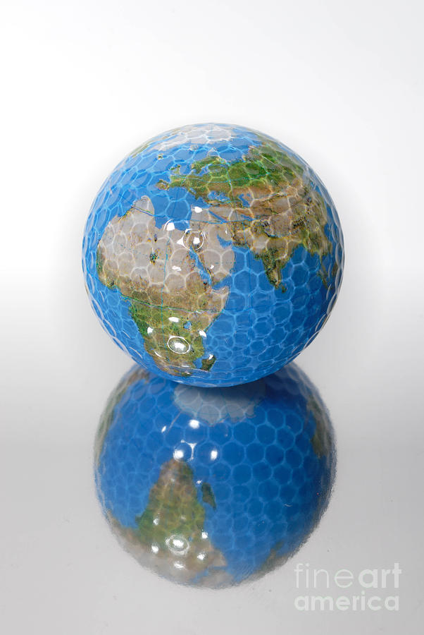 Globe Photograph - Golf Ball Globe by Amy Cicconi