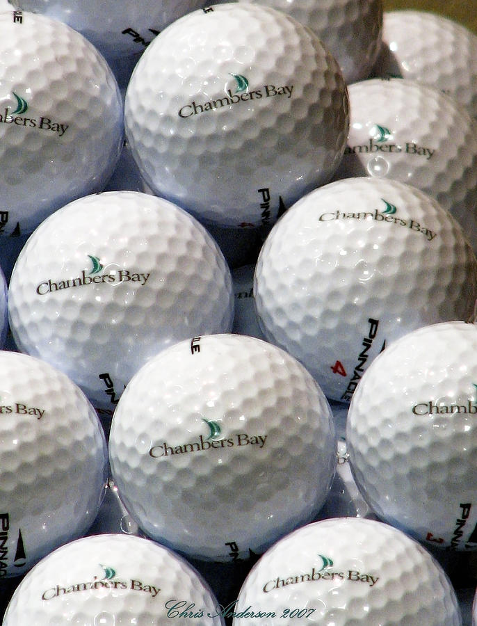 Golf Balls - Chambers Bay Golf Course Photograph by Chris Anderson