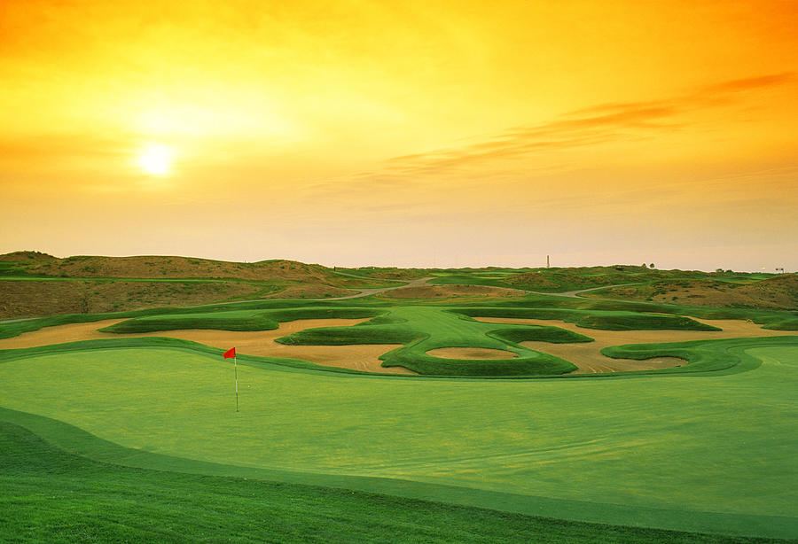 Golf Course At Dusk, Harborside Photograph by Panoramic Images