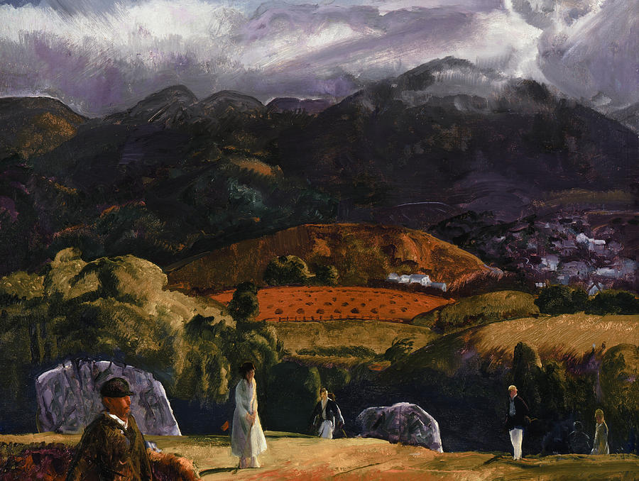 Bellows Painting - Golf Course by George Wesley Bellows Bellows Painting - Golf Course by George Wesley Bellows