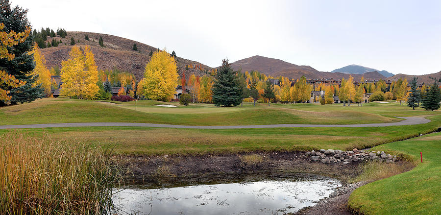 Golf Course In Autumn Photograph by Kingwu