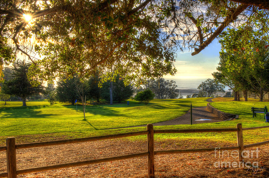 Landscape Photograph - Golf Course Ocean View by Mathias 