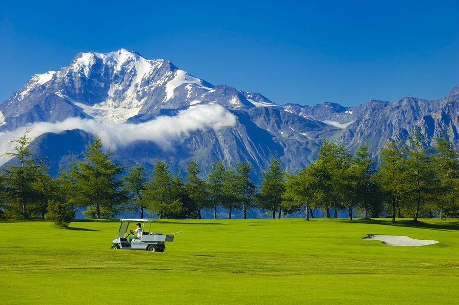 Golf course Riederalp Swiss Alps Switzerland Photograph by Matthias Hauser