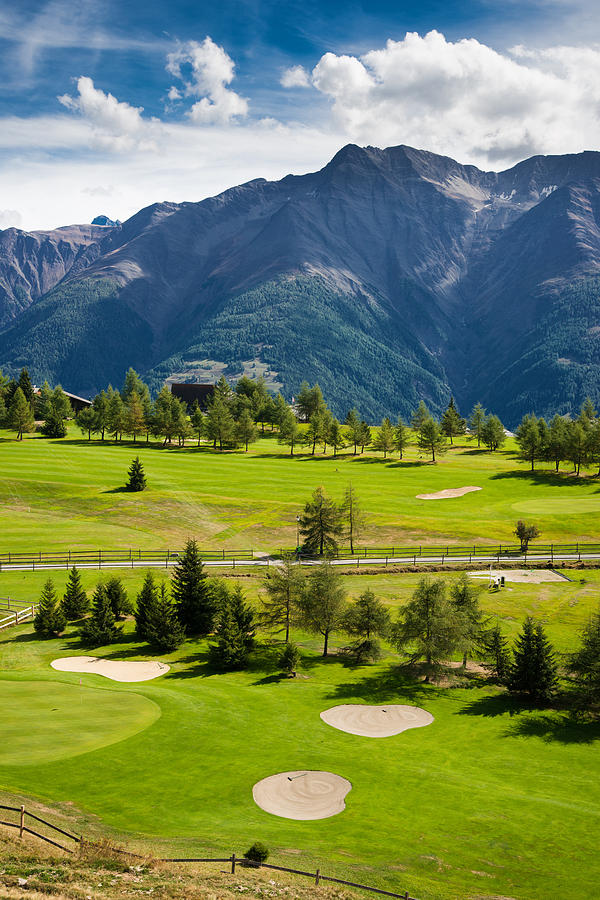 Golf Course Riederalp Valais Swiss Alps Switzerland Photograph by Matthias Hauser