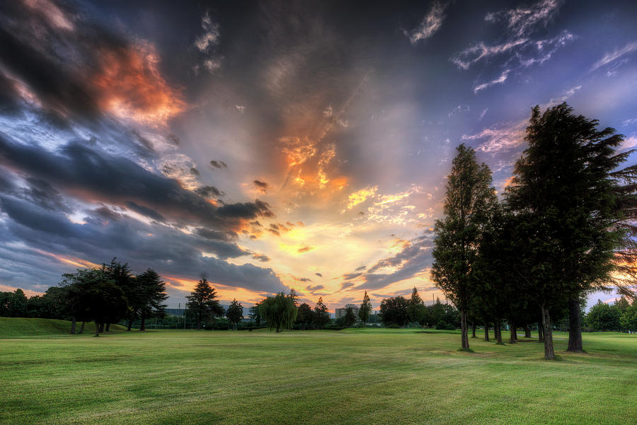 Golf Course Sunset Photograph by John Swartz