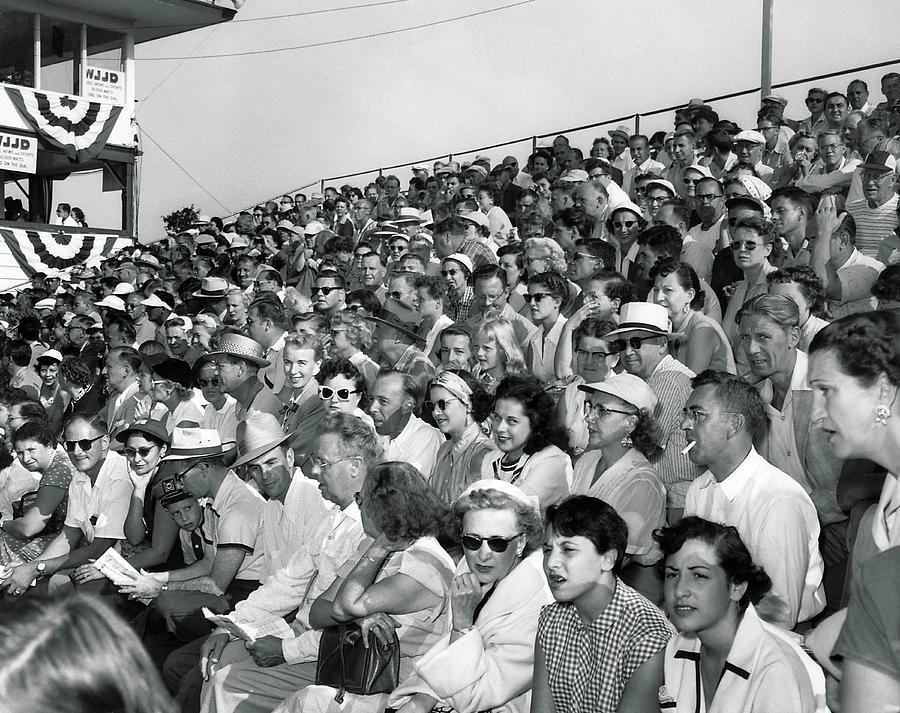 Golf Grandstand Crowds Photograph by Underwood Archives