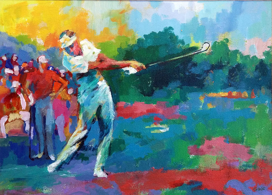 Golf Painting by Guowen - Frank Fang | Fine Art America