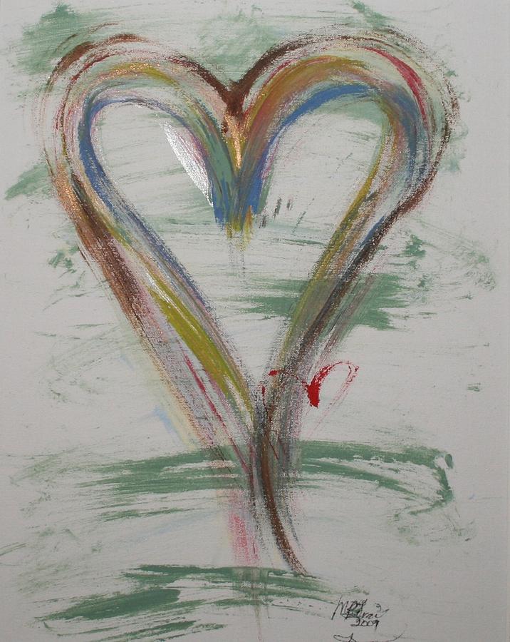 Golf Heart Painting by Marian Lonzetta
