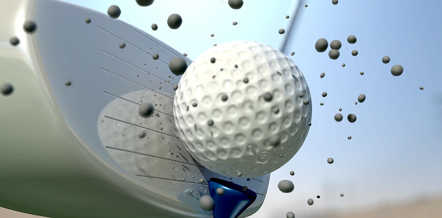 Golf Impact Digital Art