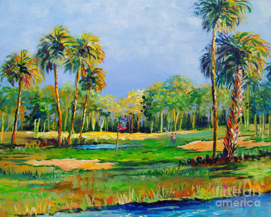 Golf in the Tropics Painting by Lou Ann Bagnall
