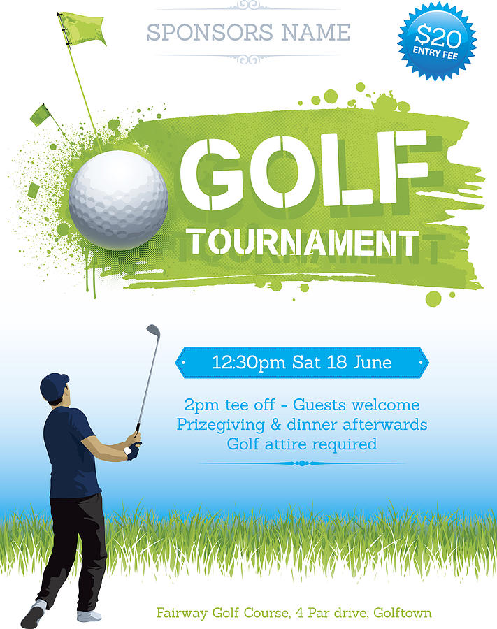 Golf tournament poster Drawing by Enjoynz
