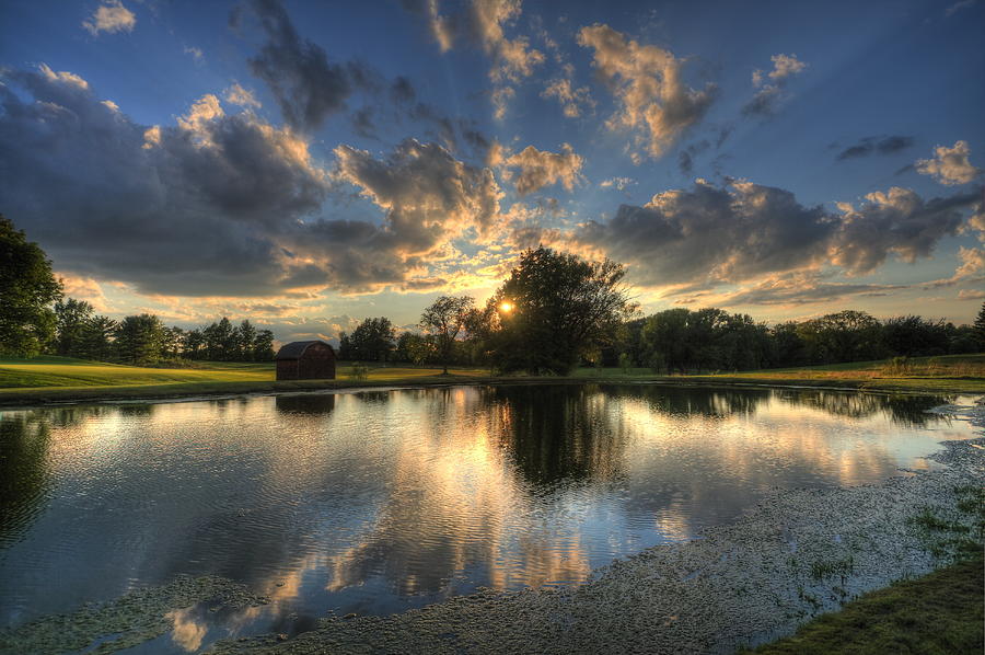 Golfcourse Sunset Photograph by David Dufresne
