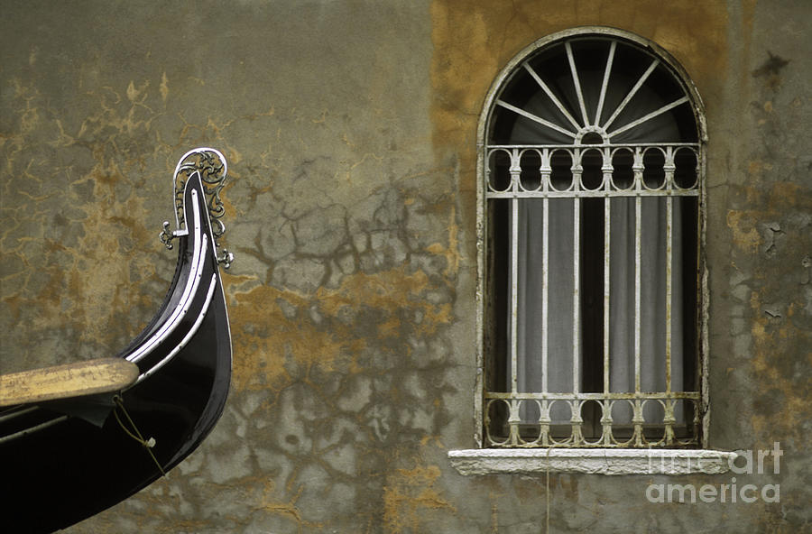 Architecture Photograph - Gondola and Window by Lionel F Stevenson