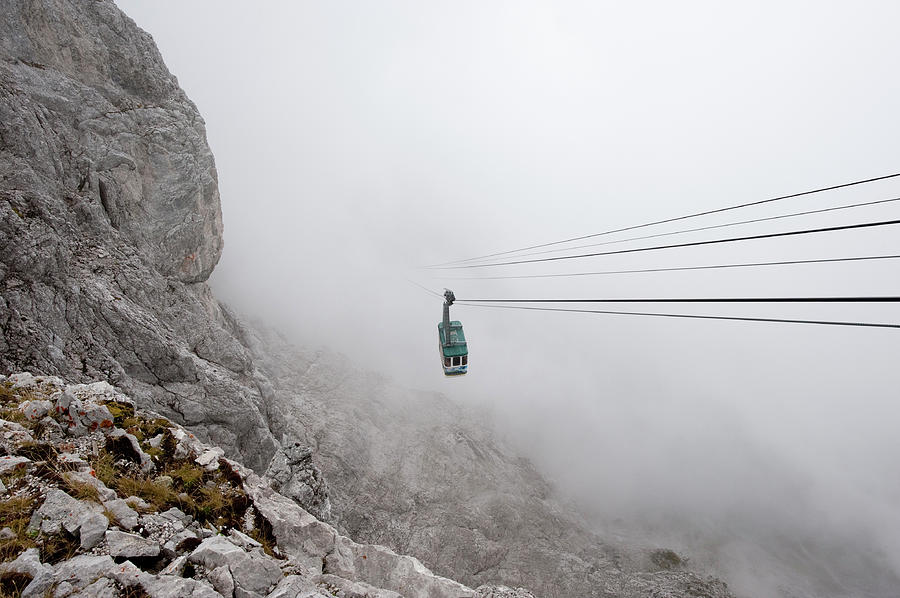 Gondola At Karwendel Mountain Photograph by Thomas Winz