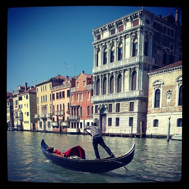 Architecture Photograph - #gondola #gondalier #venice #canal by Siobhan Macrae