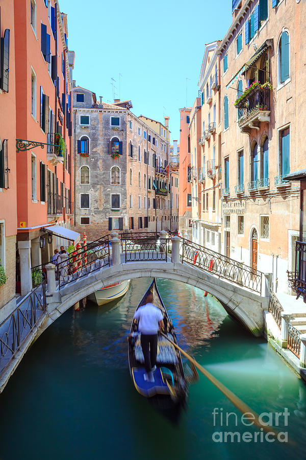 Boat Photograph - Gondola in Venice - Italy by Matteo Colombo