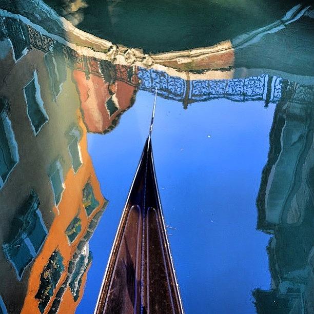 Water Photograph - Gondola Reflection by Carlos Macia Perez