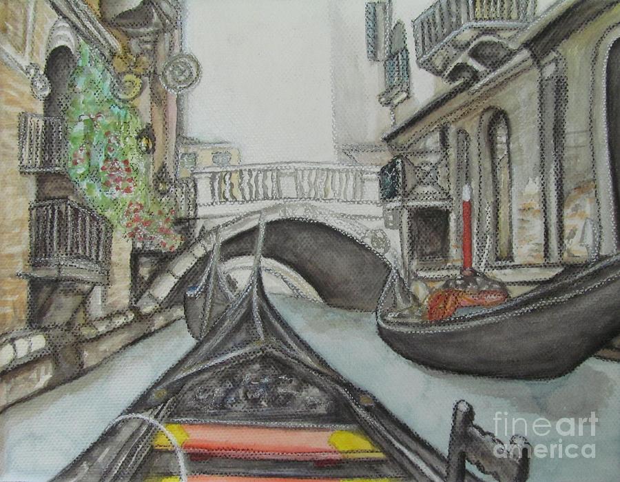 Gondola Venice Italy Painting by Malinda Prudhomme