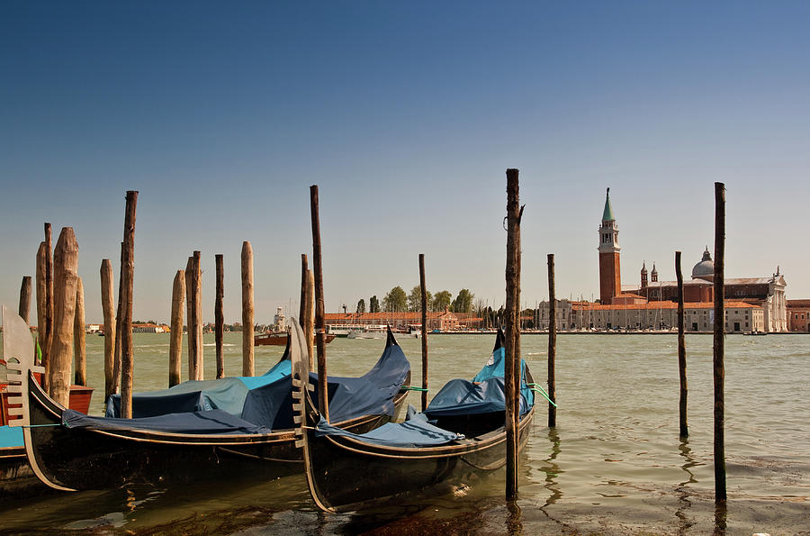 Gondolas In Gran Canal. Venice Photograph by Artur Debat