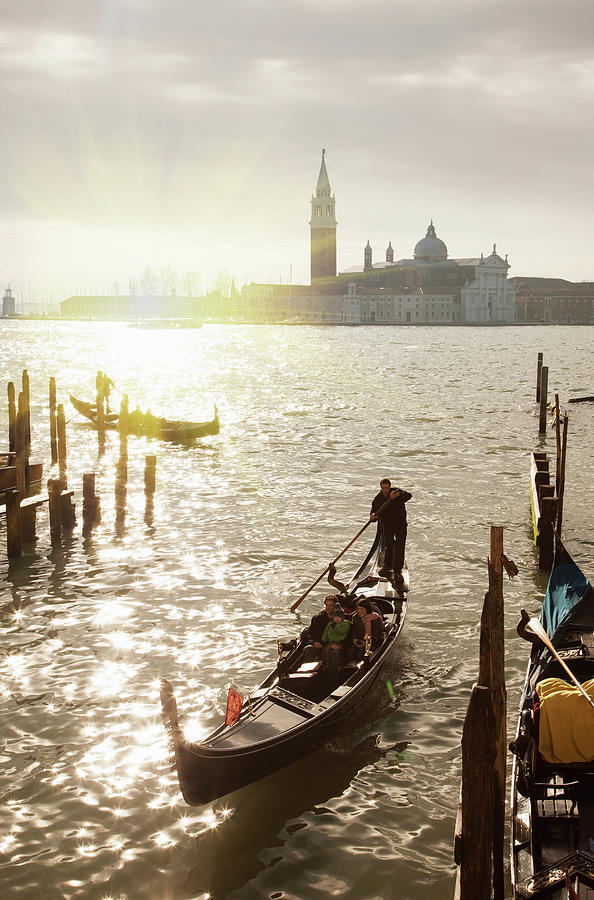 Gondolas In The Canal Grande Of Venice Photograph by Cultura Rm Exclusive/lost Horizon Images