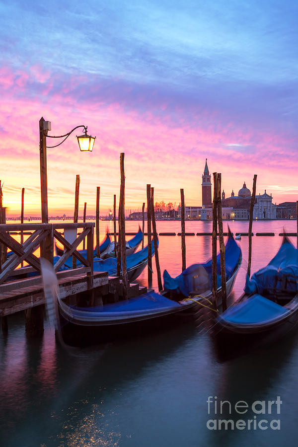 Gondolas in Venice - Italy Photograph by Matteo Colombo