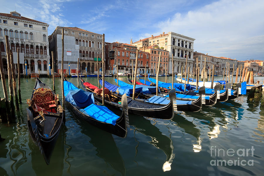 Gondolas on the Grand Canal Photograph by Matteo Colombo