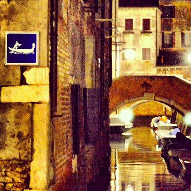 Venice Photograph - Gondolas Only. A Watery City. #venice by Richard Randall