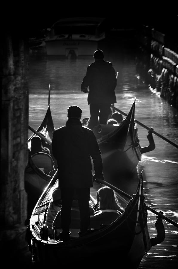 Boat Photograph - Gondoliers by Michael Carter