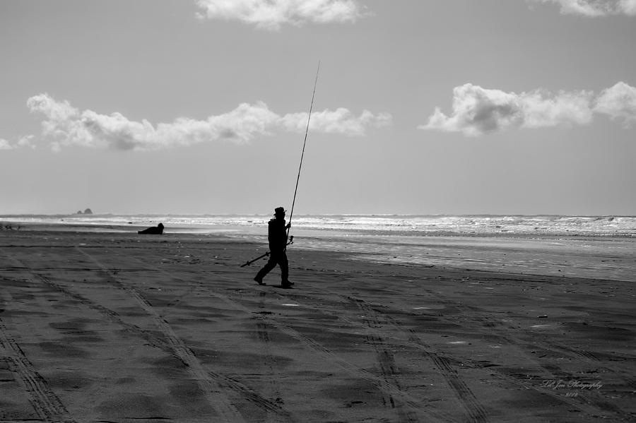 Gone Fishin In BW Photograph by Jeanette C Landstrom