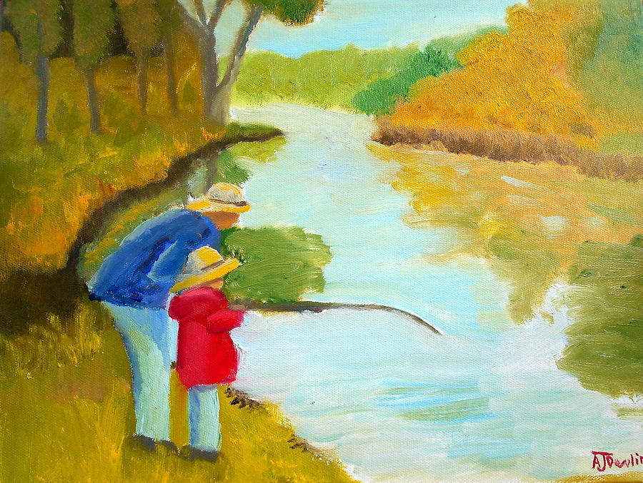 Old Man Fishing by AJ Devlin