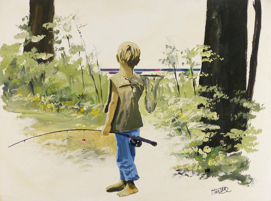 Gone Fishing Painting by Jack Hanzer Susco - Fine Art America