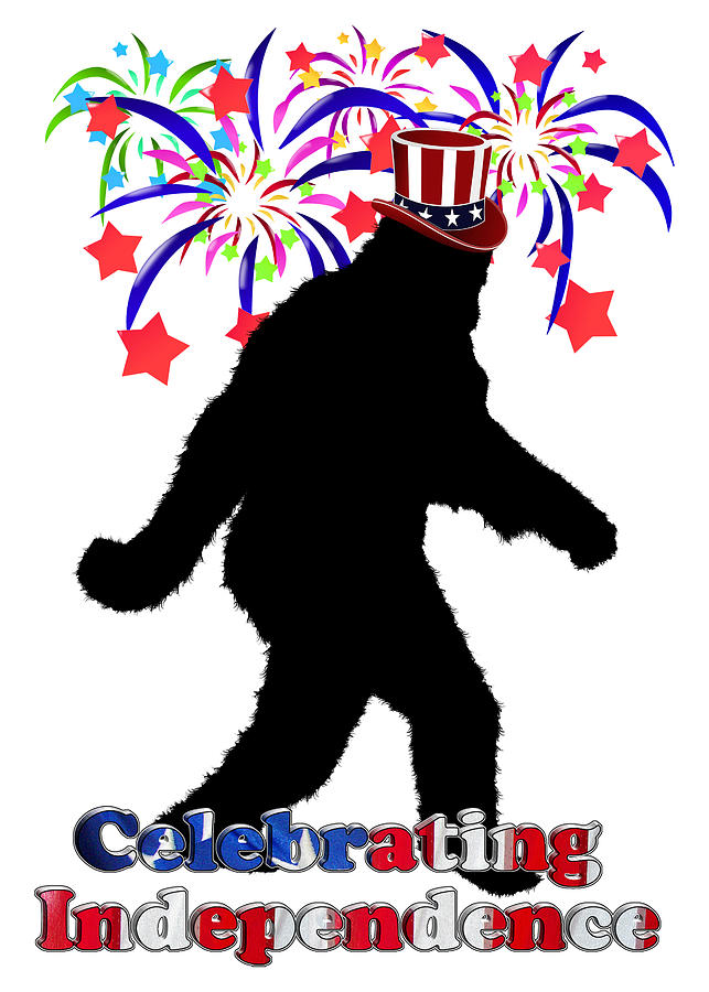 Independence Day Digital Art - Gone Squatchin - Celebrating Independence by Gravityx9   Designs