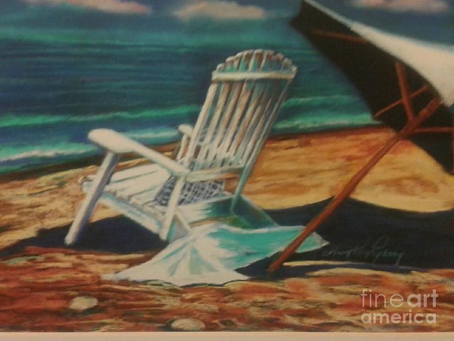 Beach Pastel - Gone Swimming by Mary Kay Geary