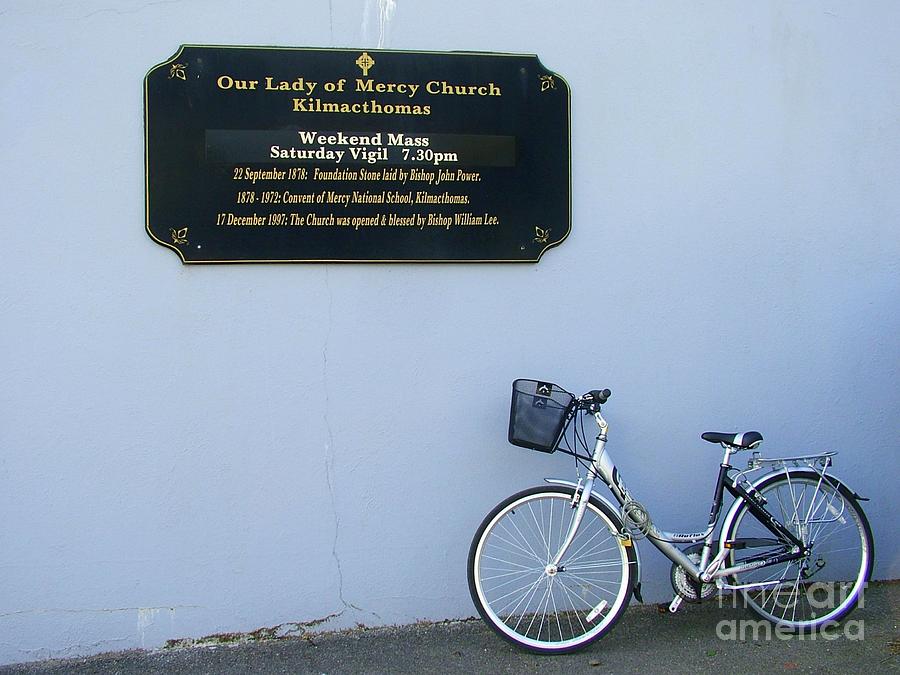 Bicycle Photograph - Gone to say a prayer by Joe Cashin