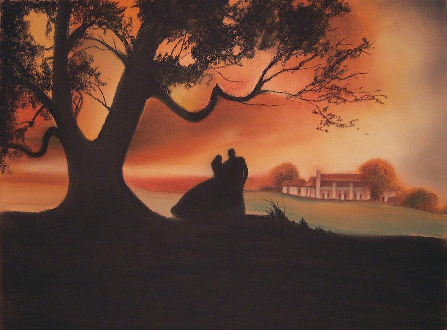 Gone With The Wind Drawing - Gone with the Wind by Amani Warrington