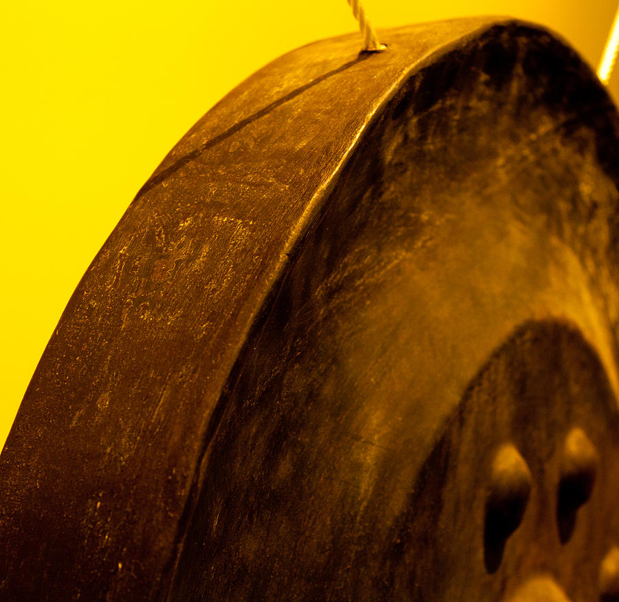 Gong Close Up Photograph by Anthony Doudt