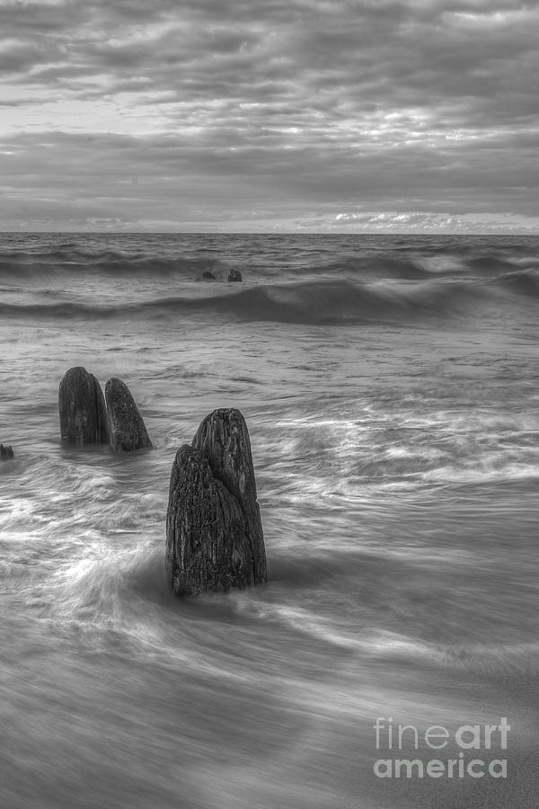 Lake Michigan Photograph - Good Harbor Beach in Black and White by Twenty Two North Photography