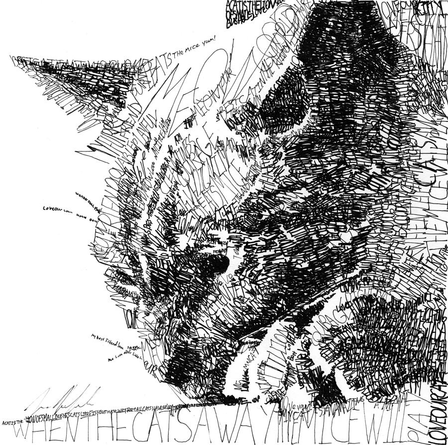 Good Kitty Drawing by Michael Volpicelli