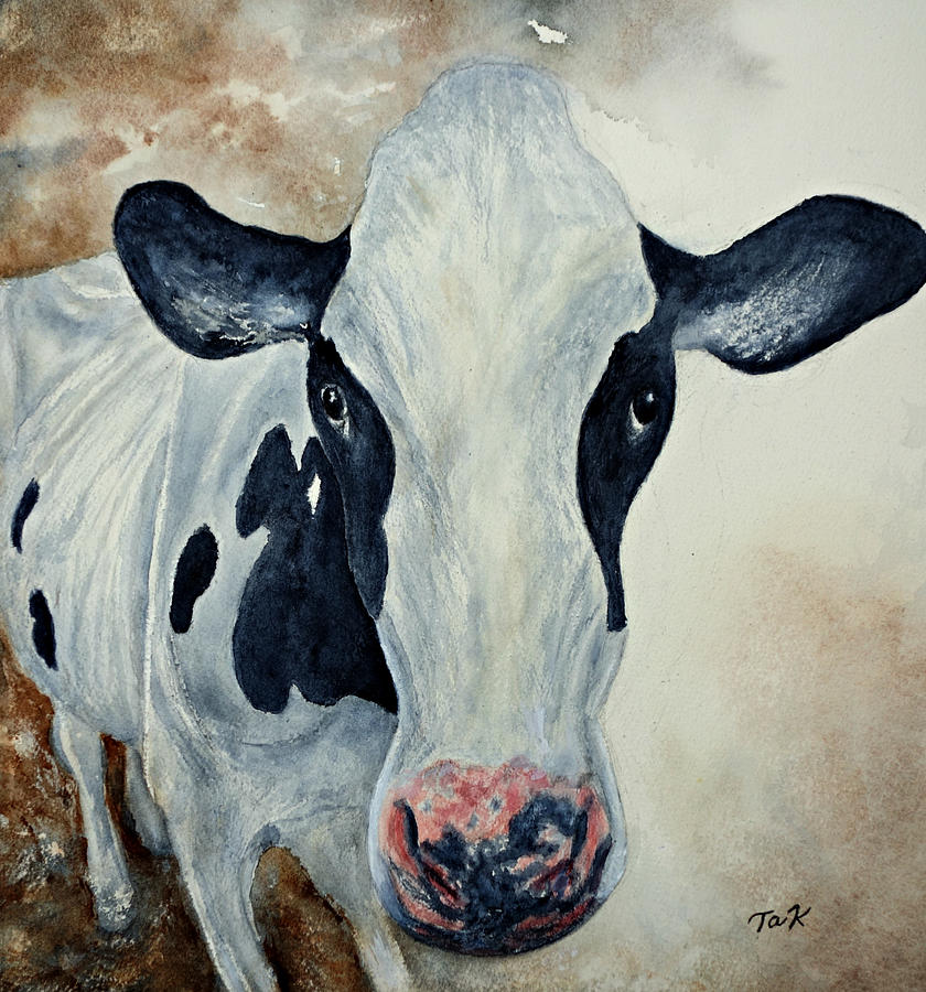 Cow Painting - Good Mooo to Youuu by Thomas Kuchenbecker