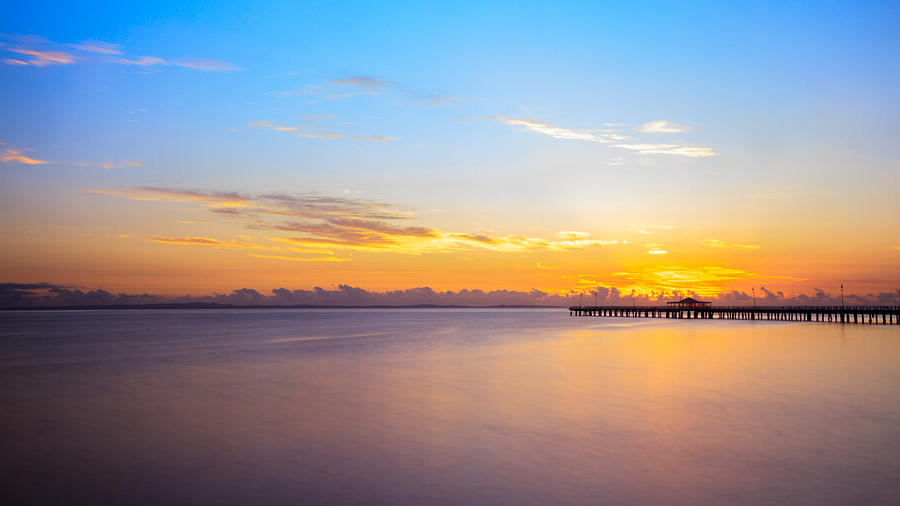 Pier Photograph - Good Morning Brisbane by Silken Photography