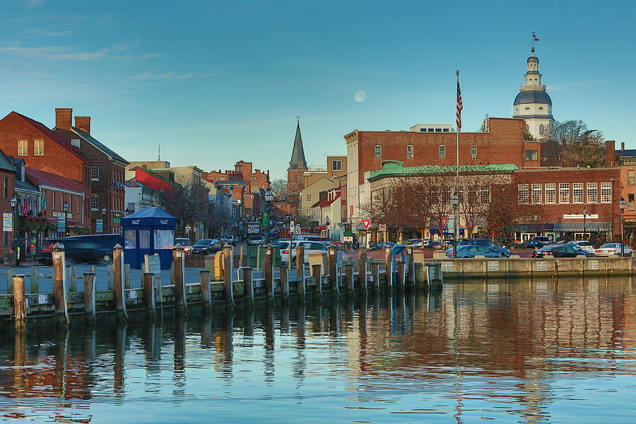 Annapolis Photograph - Good Morning Downtown by Jennifer Casey