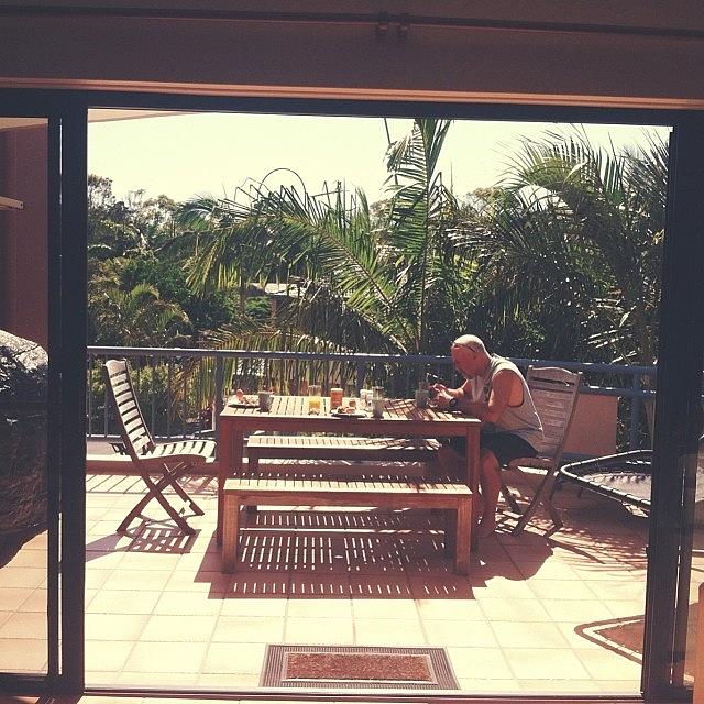 Dad Photograph - Good Morning From Our Cute Little Patio by Stephanie Talbot