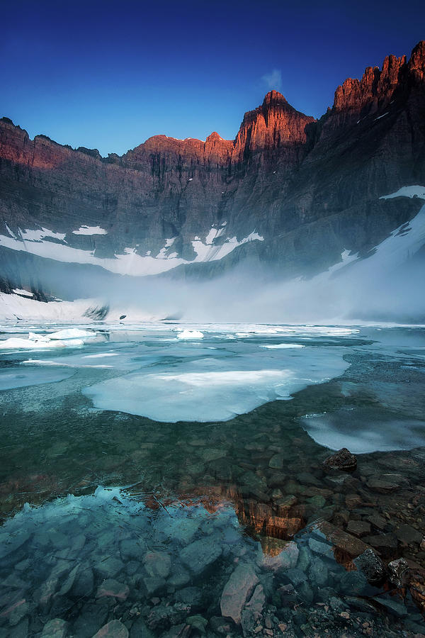 Good Morning Iceberg Lake Photograph by Naphat Photography